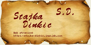 Stajka Dinkić vizit kartica